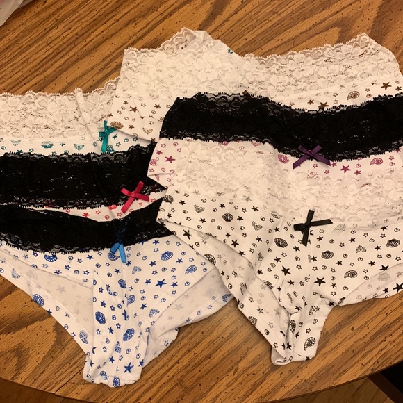 6 Pack Beach Themed Lace Panty With Front Bow - SMALL - Picture 6 of 8